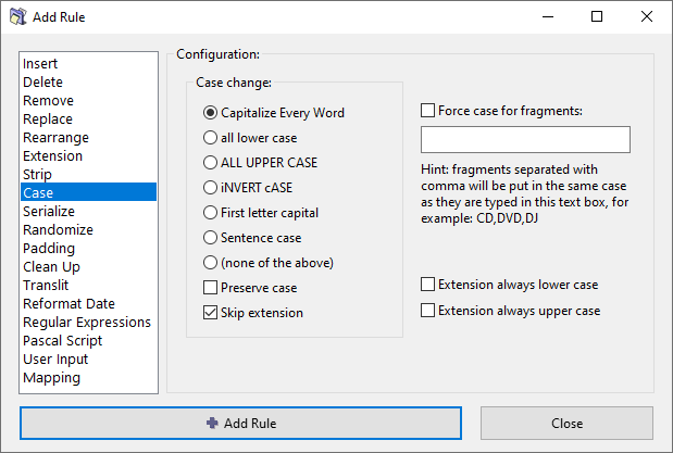 ReNamer Case rule.png