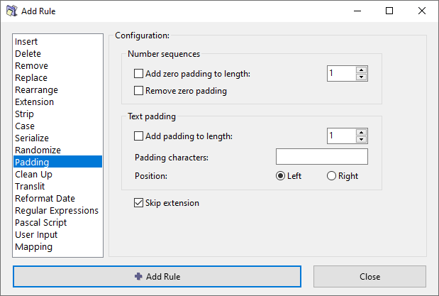 ReNamer Padding rule.png