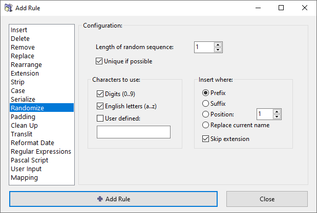 ReNamer Randomize rule.png