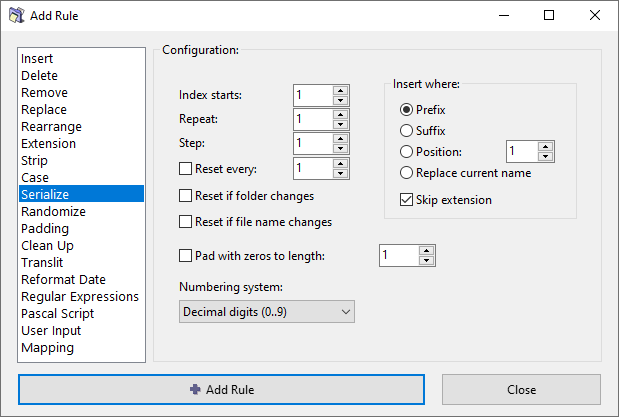 ReNamer Serialize rule.png