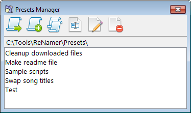 ReNamer presets manager.png